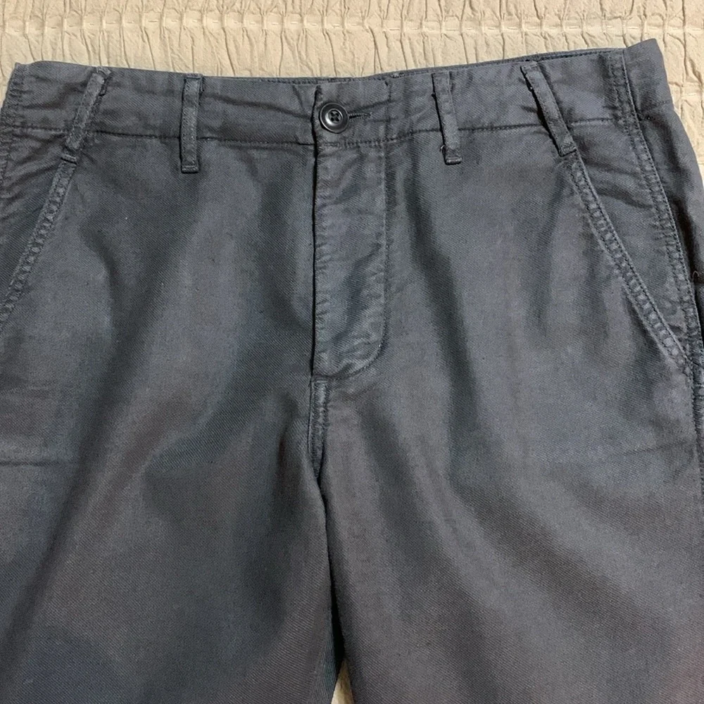 THE GREAT. Women Fly Button Dark Grey Straight Leg Casual Pants SZ26 USA